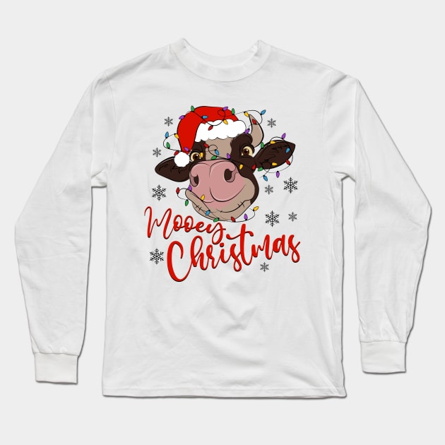 Mooey Christmas Long Sleeve T-Shirt by MZeeDesigns